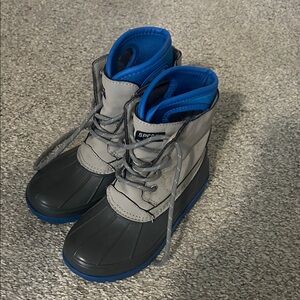 Sperry Kids Two-Tone Gray and Blue Boots